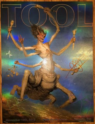 TOOL Signed Autographed poster 11/12/19 Toronto Scotiabank 100 Max Verehin 3