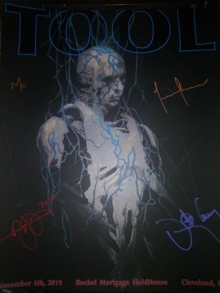 Tool Tour Poster 2019 @cleveland Ohio Band Signed