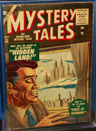 MYSTERY TALES 40,  Atlas 1956.  AS SEEN IN 