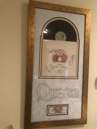 Queen - A Night At The Opera Autographed Album,  Framed, .  Bohemian Rhapsody 5