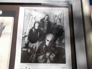 Alice In Chains Autographed Record,  And Promo Picture,  Rare 9