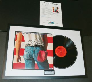 Bruce Springsteen Framed Signed Born In The Usa Lp Album Autographed Psa Jsa