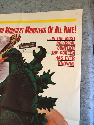 King Kong Vs.  Godzilla 1963 1 Sheet Movie Poster 27 