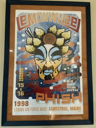 Phish Poster Print Lemonwheel 1998 Not Pollock Framed 7