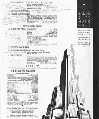RADIO CITY MUSIC HALL - VERY RARE OPENING NIGHT PROGRAM  - 12/27/1932 6