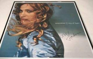 Madonna Autographed & Framed " Ray Of Light " Promo Poster From Vikki Locke Estate