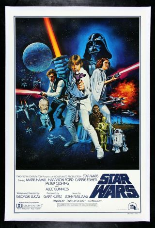 Star Wars ✯ Cinemasterpieces 1977 Rare Vintage Style C Movie Poster