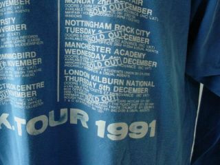 Nirvana Nevermind U.  K.  Tour 1991 XL T Shirt Long Sleeve Cat Hair 7