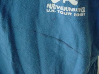 Nirvana Nevermind U.  K.  Tour 1991 XL T Shirt Long Sleeve Cat Hair 9