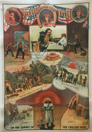 Samuel Cody " The Klondyke Nugget " 1898 Theater Poster By David Allen & Sons