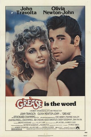 GREASE / Bronte Woodard 1977 Screenplay,  John Travolta & Olivia Newton - John 12