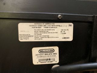 Nintendo Gamecube Neon Store Sign Vintage 3