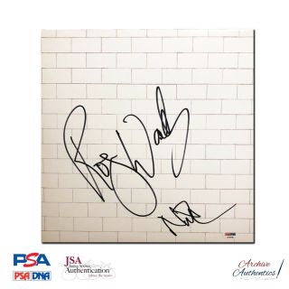 Pink Floyd Roger Waters Nick Mason Signed The Wall Vinyl Lp Dual Jsa Psa