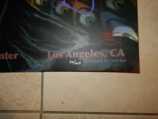 LA TOOL CONCERT POSTER SIGNED BY THE BAND STAPLES CENTER 10/21 2019 CHET ZAR 6