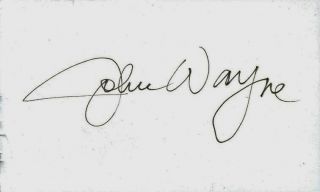 John Wayne In - Person Autograph & Vintage Scene - She Wore A Yellow Ribbon