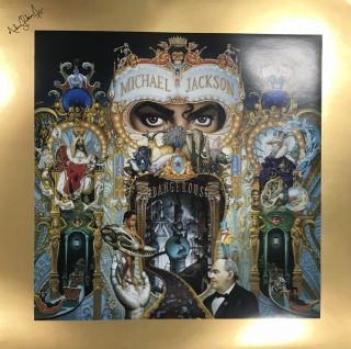 Rare Artwork - Michael Jackson Autographed " Dangerous " Lithograph