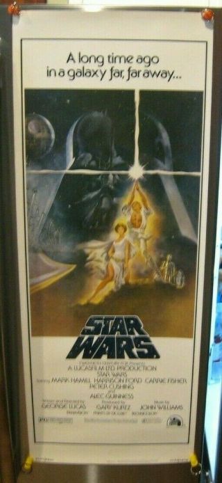 1977 Star Wars Insert Movie Poster 14 " X 36 " Ex - Nm 1st Version 77 - 21