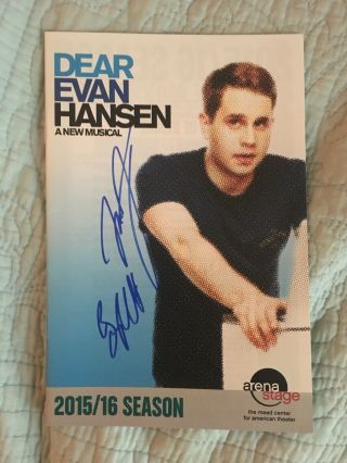 Dear Evan Hansen Signed Playbill Rare Arena Stage