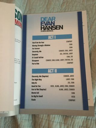 Dear Evan Hansen SIGNED PLAYBILL RARE Arena Stage 3