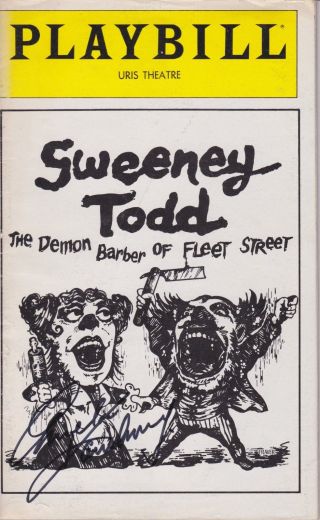 Angela Lansbury Signed Sweeney Todd Playbill