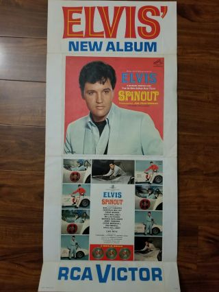 Elvis Presley Spinout Album Rca Poster Ad Record Stores Orig 1966 Lpm - 3702