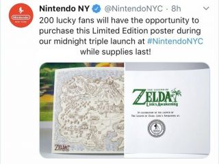 Zelda Limited Edition Link’s Awakening Exclusive Poster Only 200 Made 3