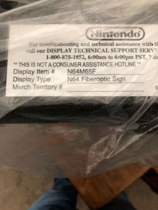 Nintendo 64 fiber optic display/ Sign.  Still in. 2