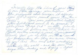 RARE LUCILLE BALL 1978 PERSONAL 5 PAGE LOVE LETTER TO GARY MORTON HANDWRITTEN 5