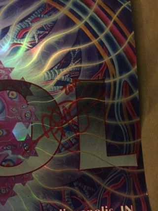 Tool Band Alex Grey Poster Signed By All 4.  37 RARE.  Indianapolis 11 - 2 - 19 5