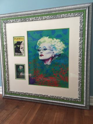 Rue Mcclanahan From The Golden Girls Signed Wicked Framed Art One Of A Kind