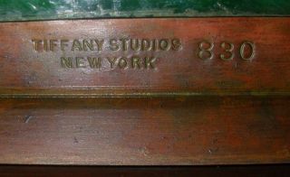 Antique Tiffany Studios NY Grapevine large bronze & slag glass jewelry box 830 2