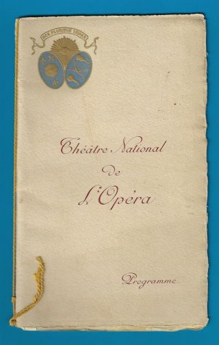 Mary Garden " Salome " Richard Strauss / Oscar Wilde 1910 Paris Opera Program