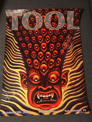 Tool Signed Tour Poster - San Antonio 10/25/2019 - Alex Grey -