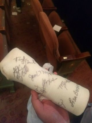 Dear Evan Hansen NYC Broadway December 2018 SIGNED ARM CAST (Taylor Trensch) 2