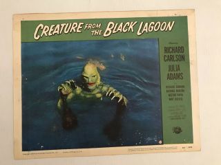 Set of 7 Lobby Cards 1954.  Creature From The Black Lagoon & 2 B/W photo Monster 3