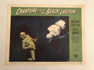 Set of 7 Lobby Cards 1954.  Creature From The Black Lagoon & 2 B/W photo Monster 6