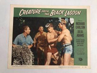 Set of 7 Lobby Cards 1954.  Creature From The Black Lagoon & 2 B/W photo Monster 7