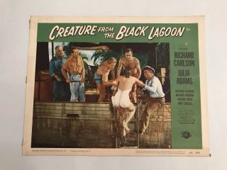 Set of 7 Lobby Cards 1954.  Creature From The Black Lagoon & 2 B/W photo Monster 8