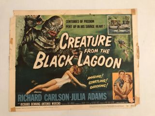 Set of 7 Lobby Cards 1954.  Creature From The Black Lagoon & 2 B/W photo Monster 9