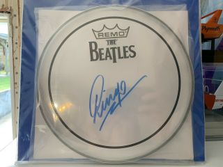 Beatles Ringo Starr Signed 10 In Drum Head