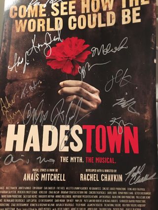 Anaïs Mitchell Chavkin Rare Amber Gray Hadestown Signed Broadway Poster