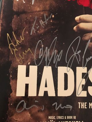 Anaïs Mitchell Chavkin Rare Amber Gray Hadestown Signed Broadway Poster 2