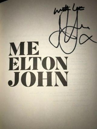 Elton John Me Signed 1st Edition Hardcover Book Piano man 3