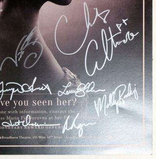 ANASTASIA Cast Christy Altomare Signed Rare Broadway Anniversary Poster 10