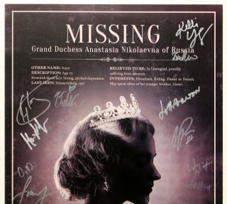 ANASTASIA Cast Christy Altomare Signed Rare Broadway Anniversary Poster 2