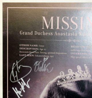 ANASTASIA Cast Christy Altomare Signed Rare Broadway Anniversary Poster 5