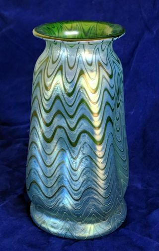 Classic Signed Decorated Loetz Iridescent Art Glass Vase