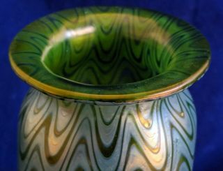 Classic Signed Decorated Loetz Iridescent Art Glass Vase 4