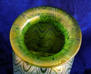 Classic Signed Decorated Loetz Iridescent Art Glass Vase 6