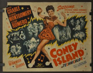 Coney Island 1943 22x28 Movie Poster Betty Grable George Montgomery